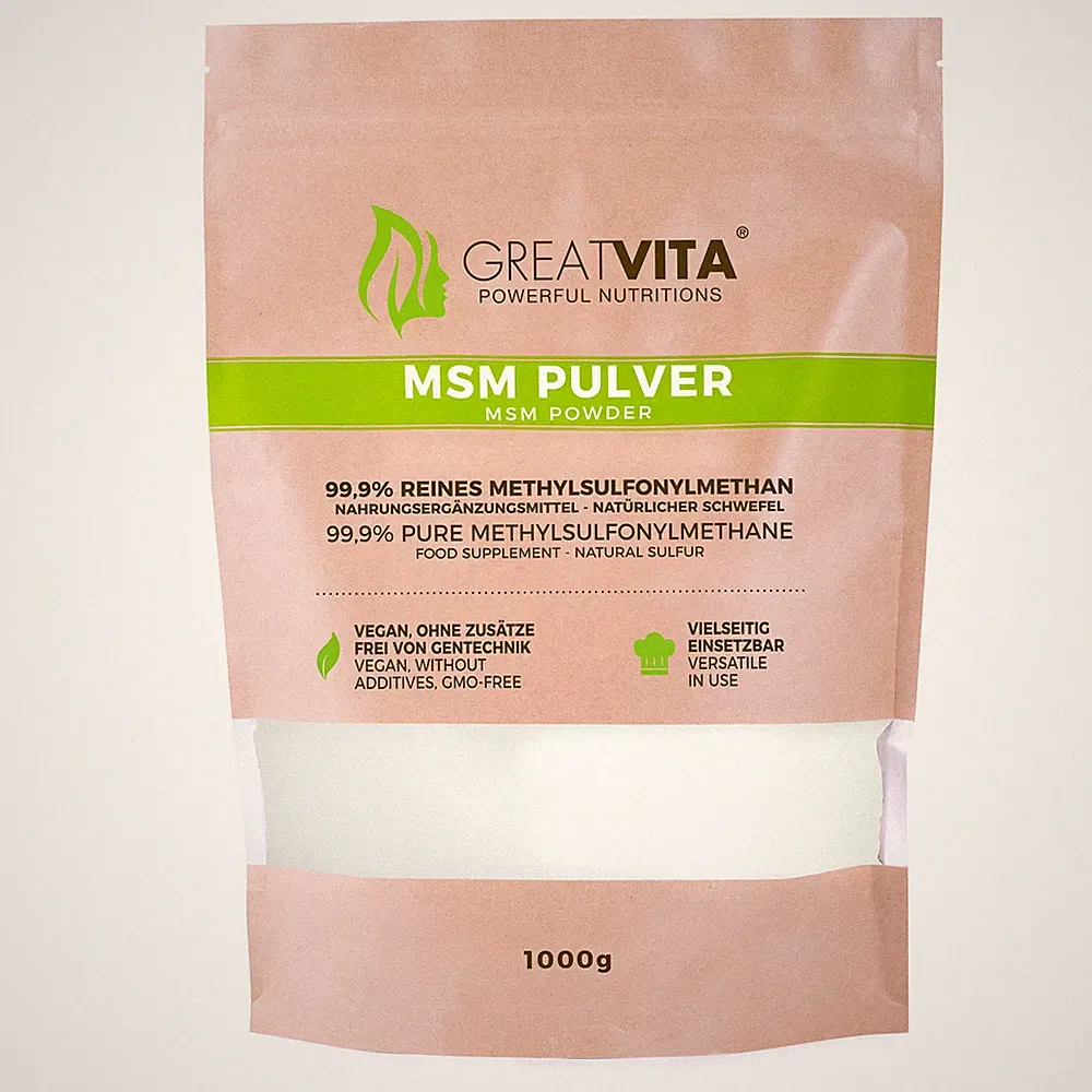 1 kg MSM Pulver Premium Methylsulfonylmethan 99,9% Reinheit organischer Schwefel