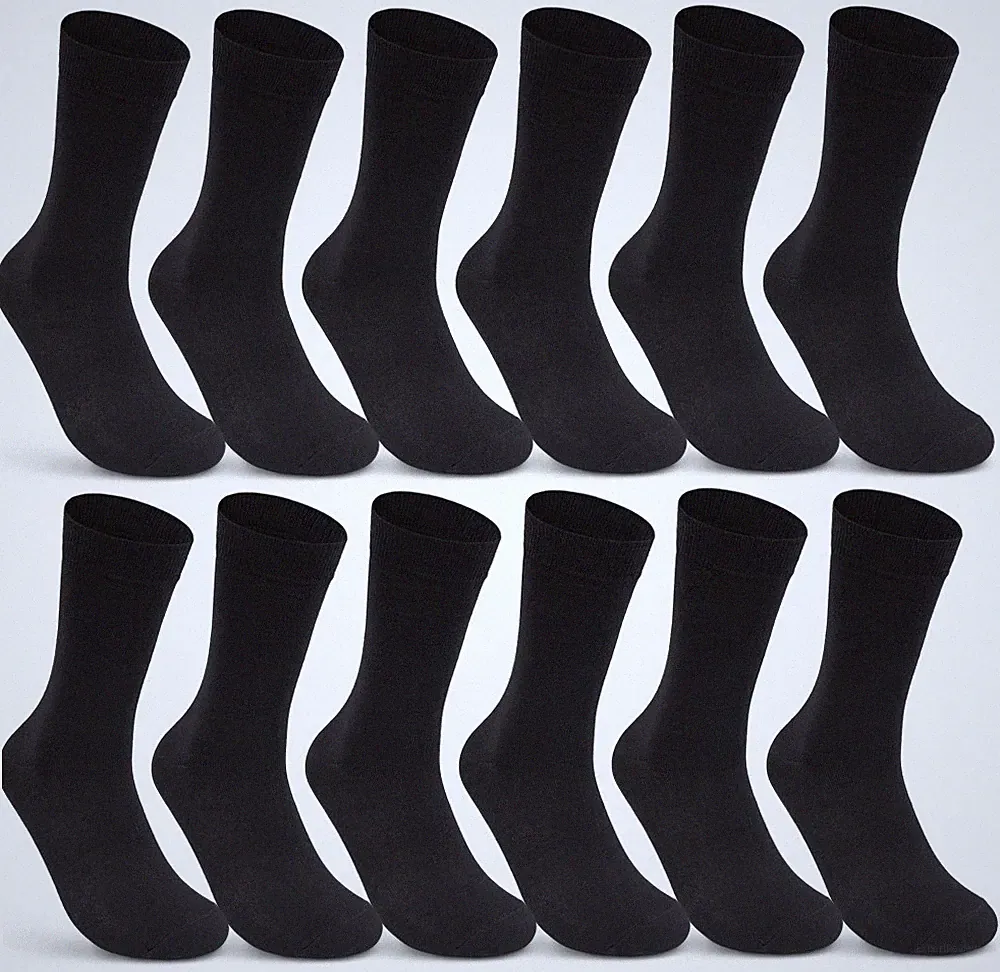 10 bis 100 Paar Socken Herren Damen Business Socken Baumwolle Strümpfe Schwarz