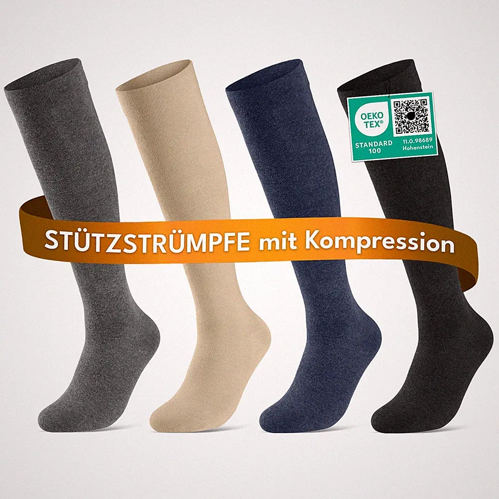 2 | 4 | 6 Paar Stützstrümpfe Kompressionsstrümpfe Reisestrümpfe Herren Damen