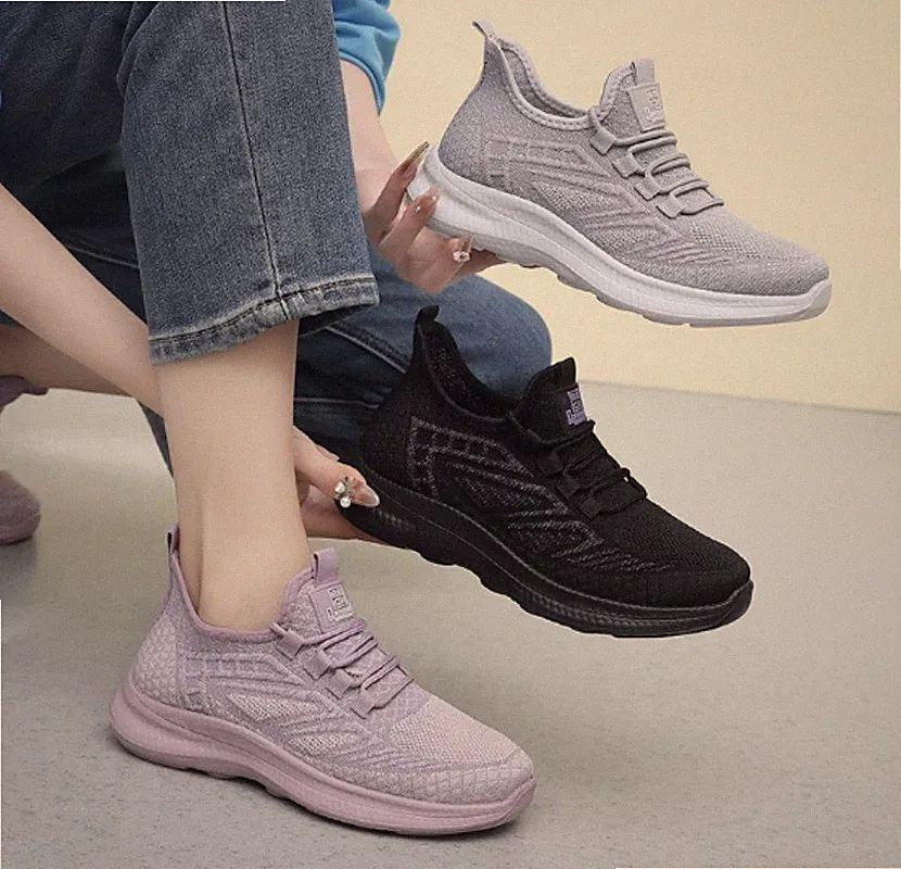 2026 Damen Sneaker Straßen Laufschuhe Atmungsaktiv Turnschuhe Leicht Slip On