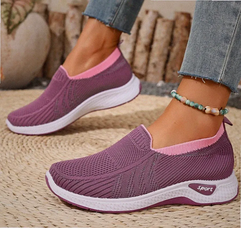 2026 Mesh Sportschuh Luftpolster Laufschuhe Damen Slip On Sneaker Turnschuhe NEU