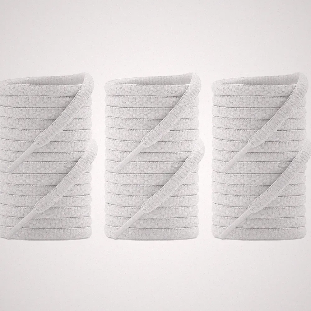 3 Paar 6mm Dünne Ovale Schnürsenkel für Laufschuhe und Turnschuhe, Schuhbände...