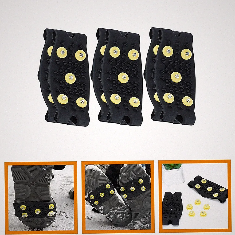 3 Pairs Stollen Spikes Für Schuhe Winter Anti-Rutsch-Spikes Eiswanderspitzen