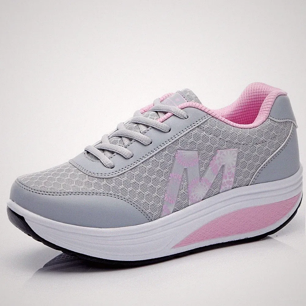 Abrollsohle Schuhe Damen Leicht Mesh Laufschuhe Atmungsaktiv Straßenlaufschuhe