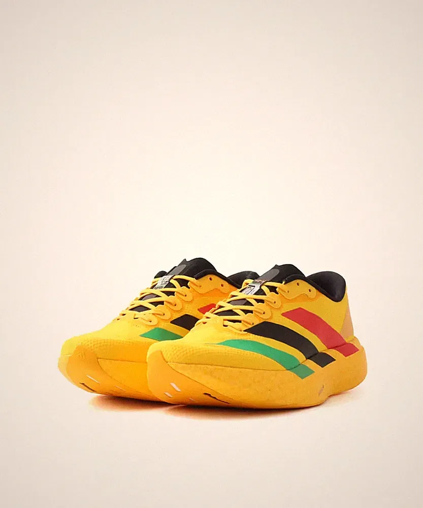 adidas Adizero Evo SL Bob Marley Gold Grün Rot Herren Laufschuhe KJ3625