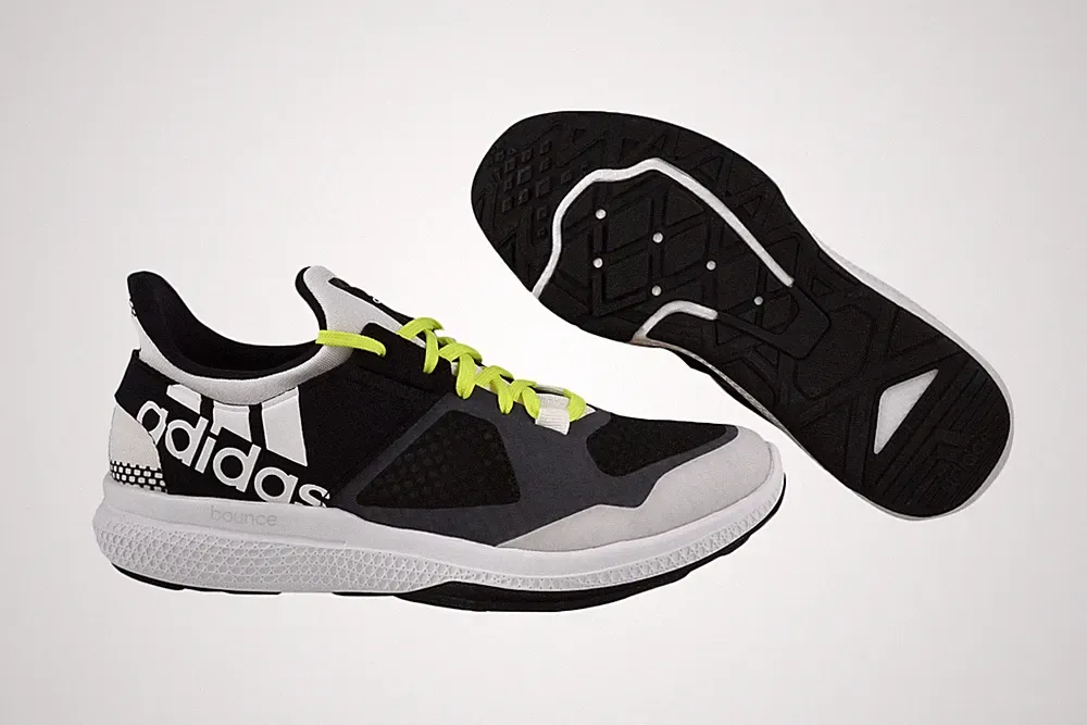Adidas Atani Bounce ftwwht amasol negro Laufschuhe S77976