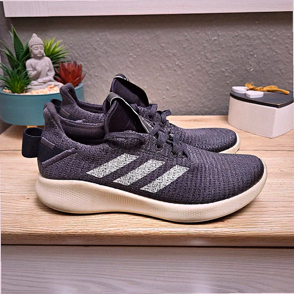 Adidas bounce Damen Laufschuhe Sneaker Grau/Weiß Low Top EU 37 1/3