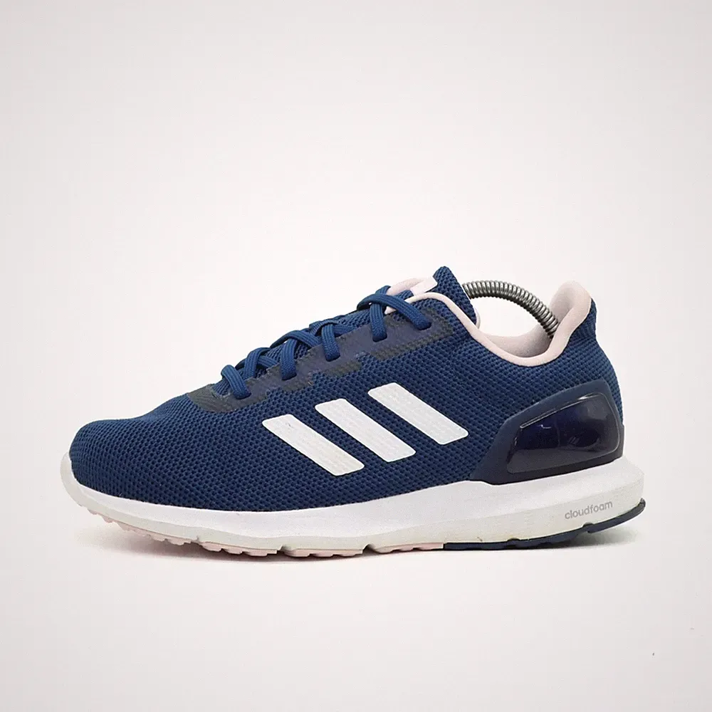 adidas Damen B44889 Sneaker Blau Weiß Textil Mesh Cloudfoam Laufschuhe EU 38