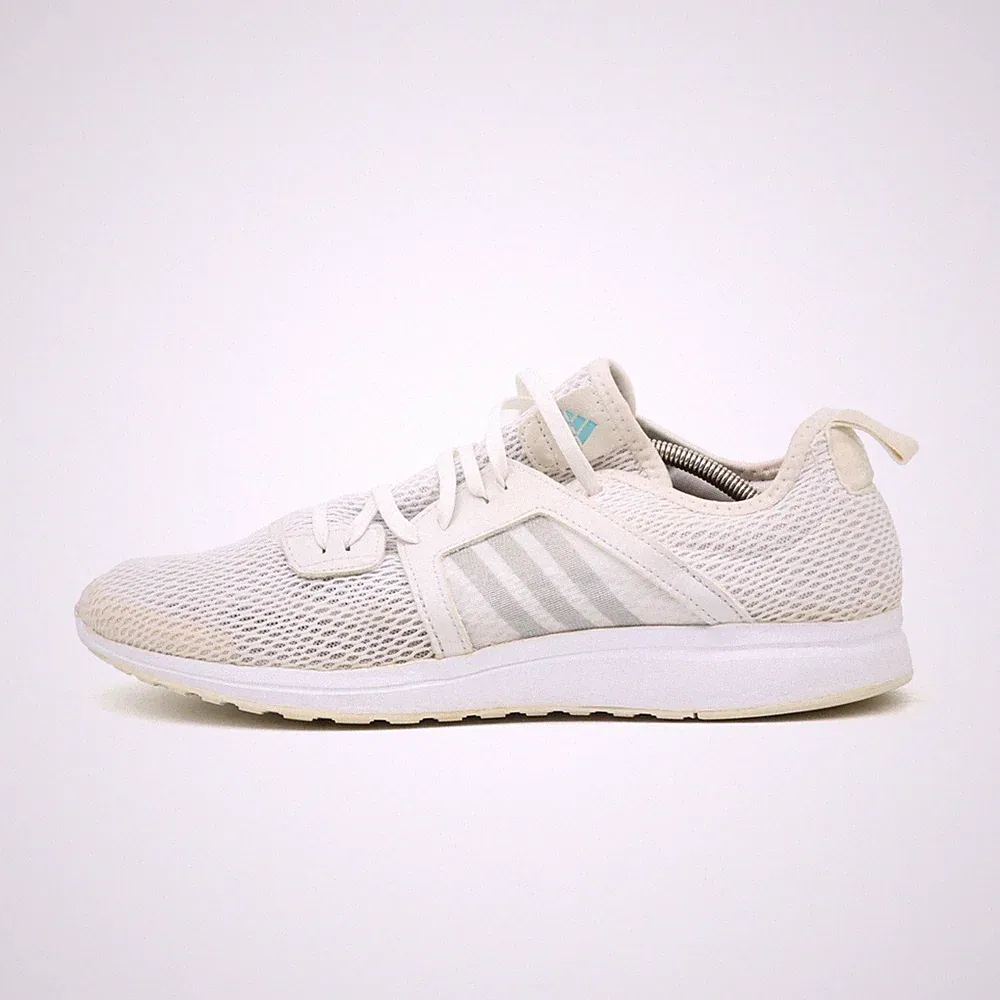 adidas Damen cloudfoam Sneaker weiß Mesh niedrig atmungsaktiv Laufschuh EU 42⅔
