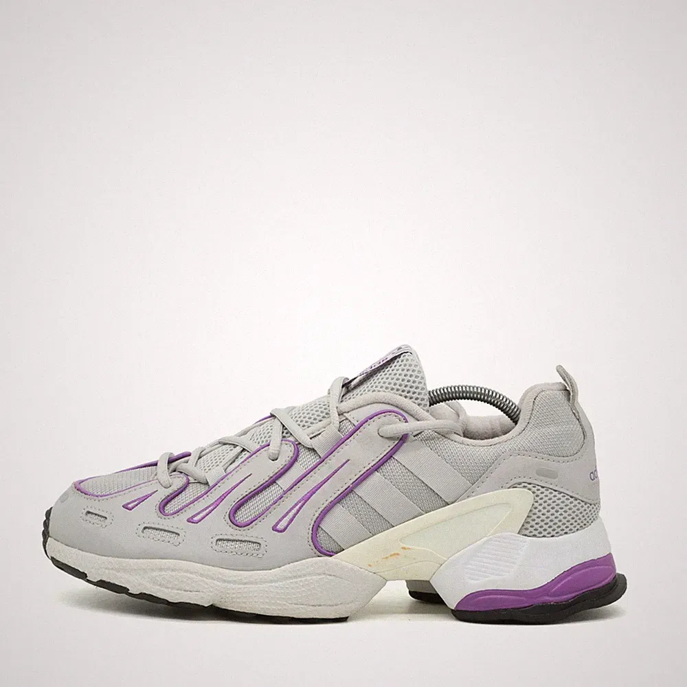 adidas Damen EQT Gazelle Sneaker Grau/Lila Leder/Mesh Low-Top Originals EU 44