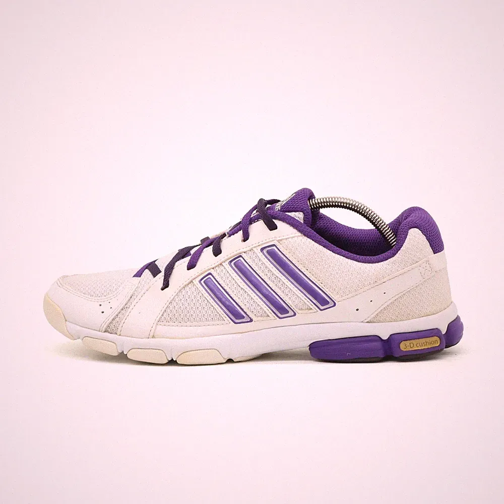 adidas Damen G60445 Sportschuhe Lila/Weiß Mesh/Textil Cushion Laufschuh EU 42