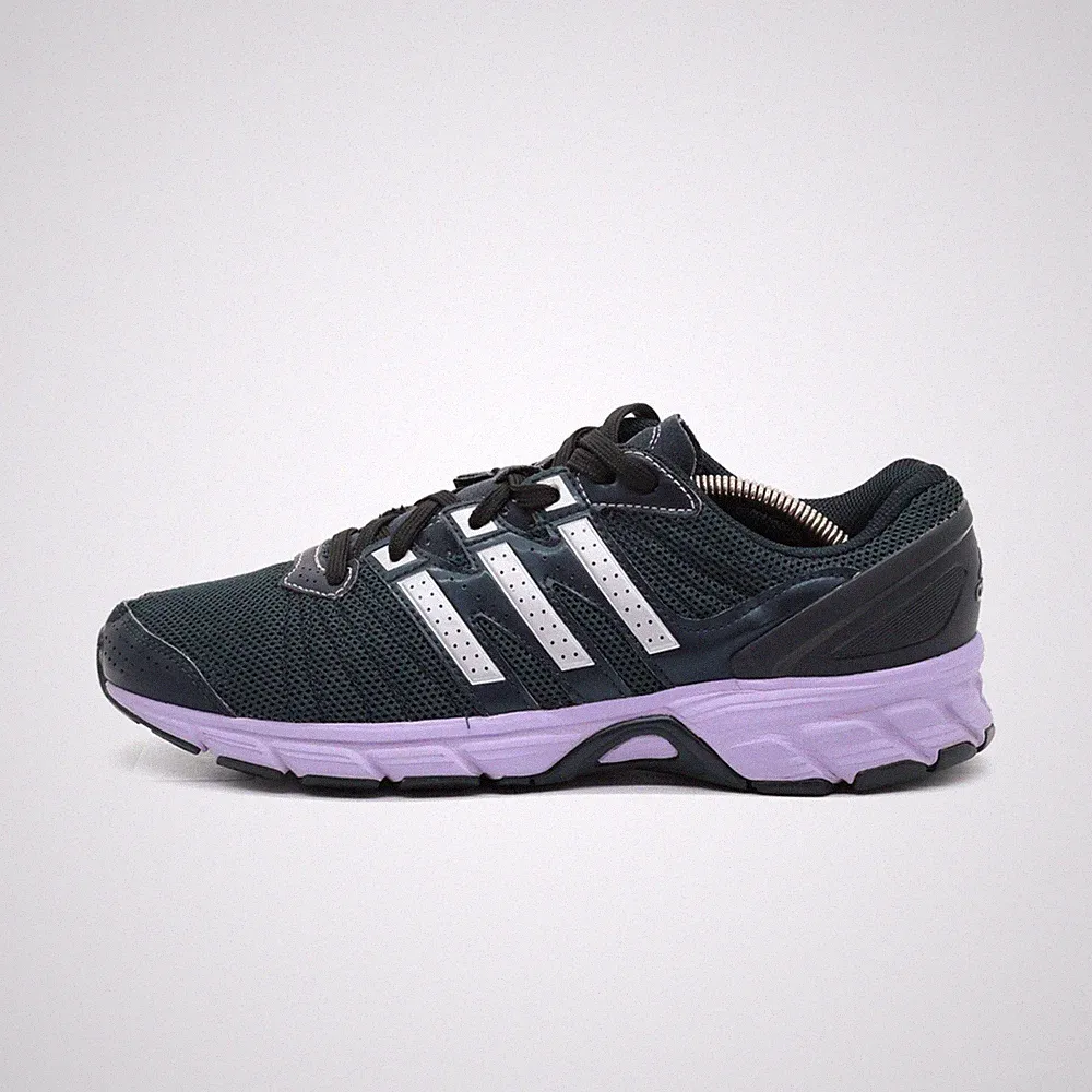 adidas Damen Sneaker Schwarz/Lila Mesh Niedrig Performance Laufschuh EU 41 1/3