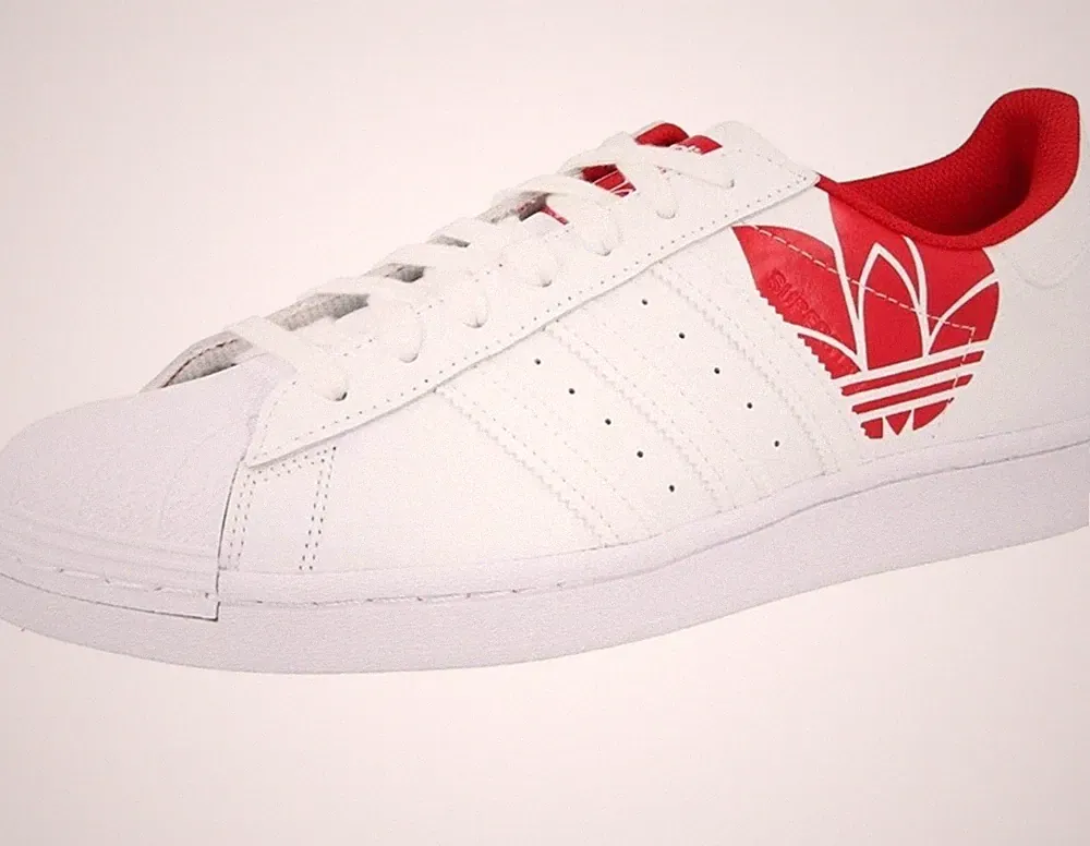 adidas Damen SUPERSTAR FY2828 Straßen-Laufschuh, Weiss/Rot , Neu