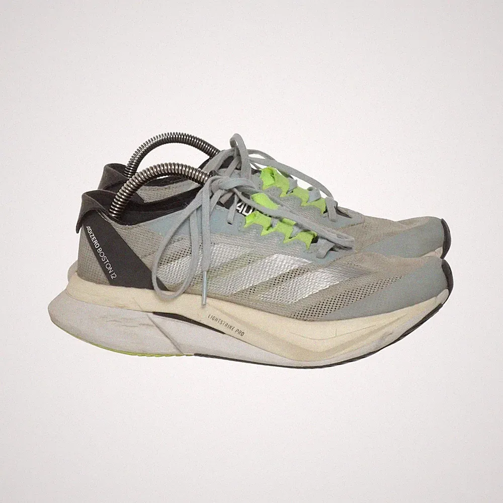 Adidas, Laufschuhe, Größe: 36 2/3, Grau/Schwarz/Grün, Damen #zdA