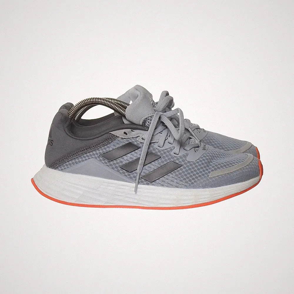 Adidas, Laufschuhe, Größe: 36 2/3, Grau/Schwarz/Orange, Damen #I2Y