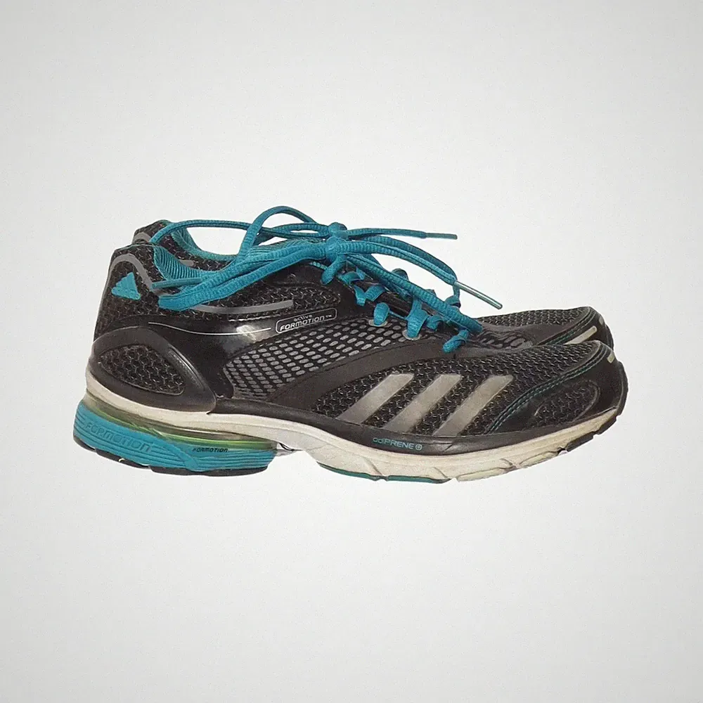 Adidas, Laufschuhe, Größe: 36, Schwarz/Weiß/Türkis, Damen #Z9D