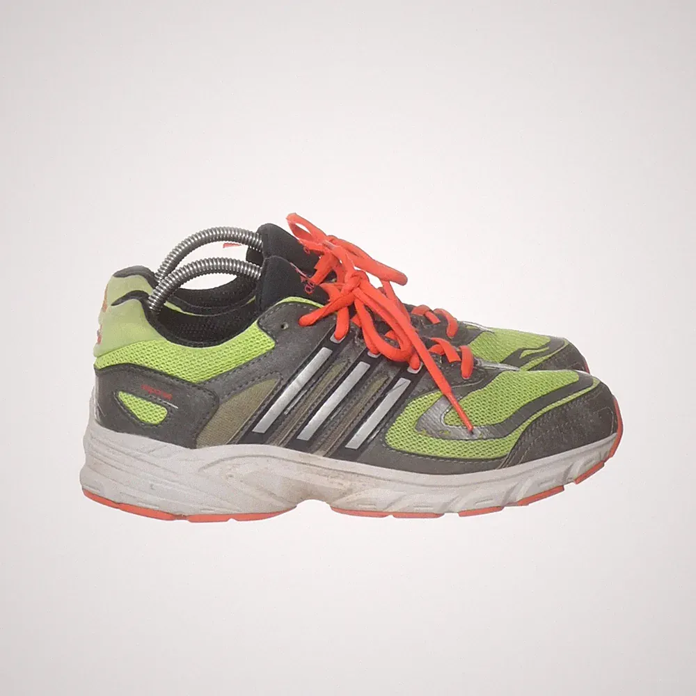 Adidas, Laufschuhe, Größe: 38 2/3, Grau/Grün/Rot, Damen #97K