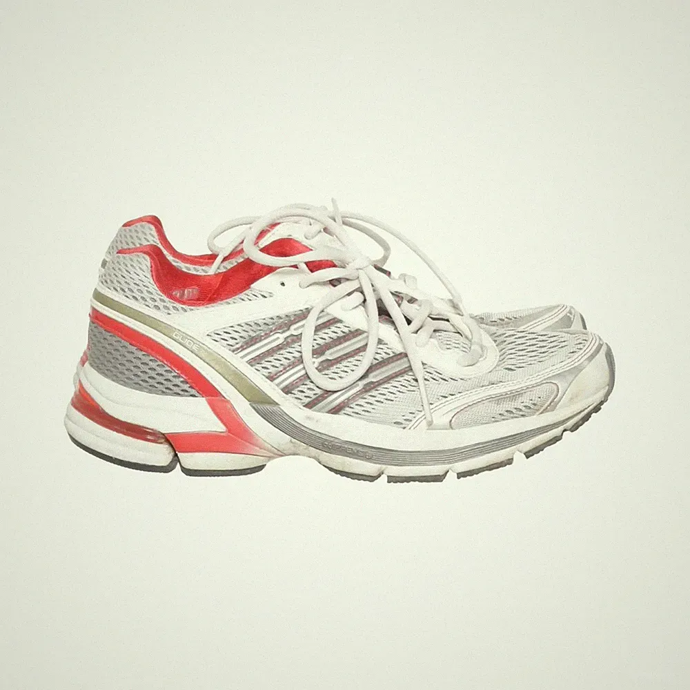 Adidas, Laufschuhe, Größe: 38 2/3, Grau/Rot/Weiß, Damen #itv