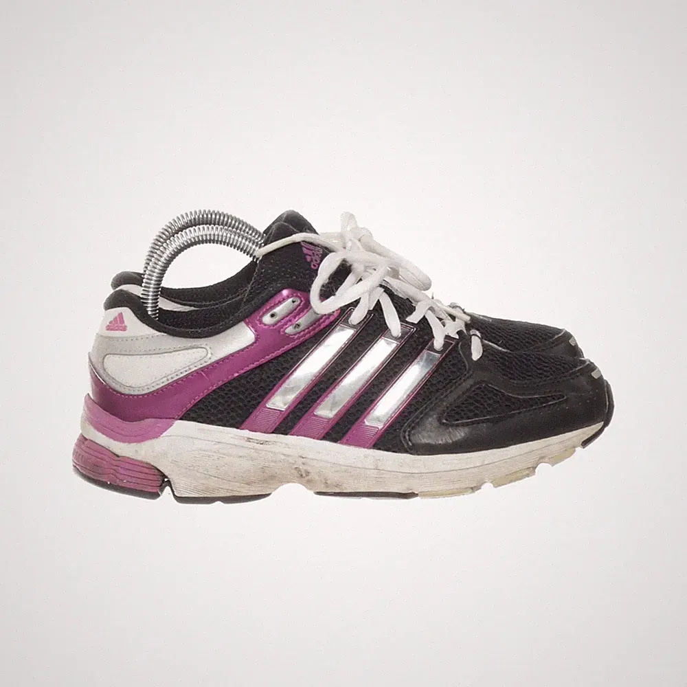 Adidas, Laufschuhe, Größe: 38 2/3, Schwarz/Lila/Silber, Damen #XyO