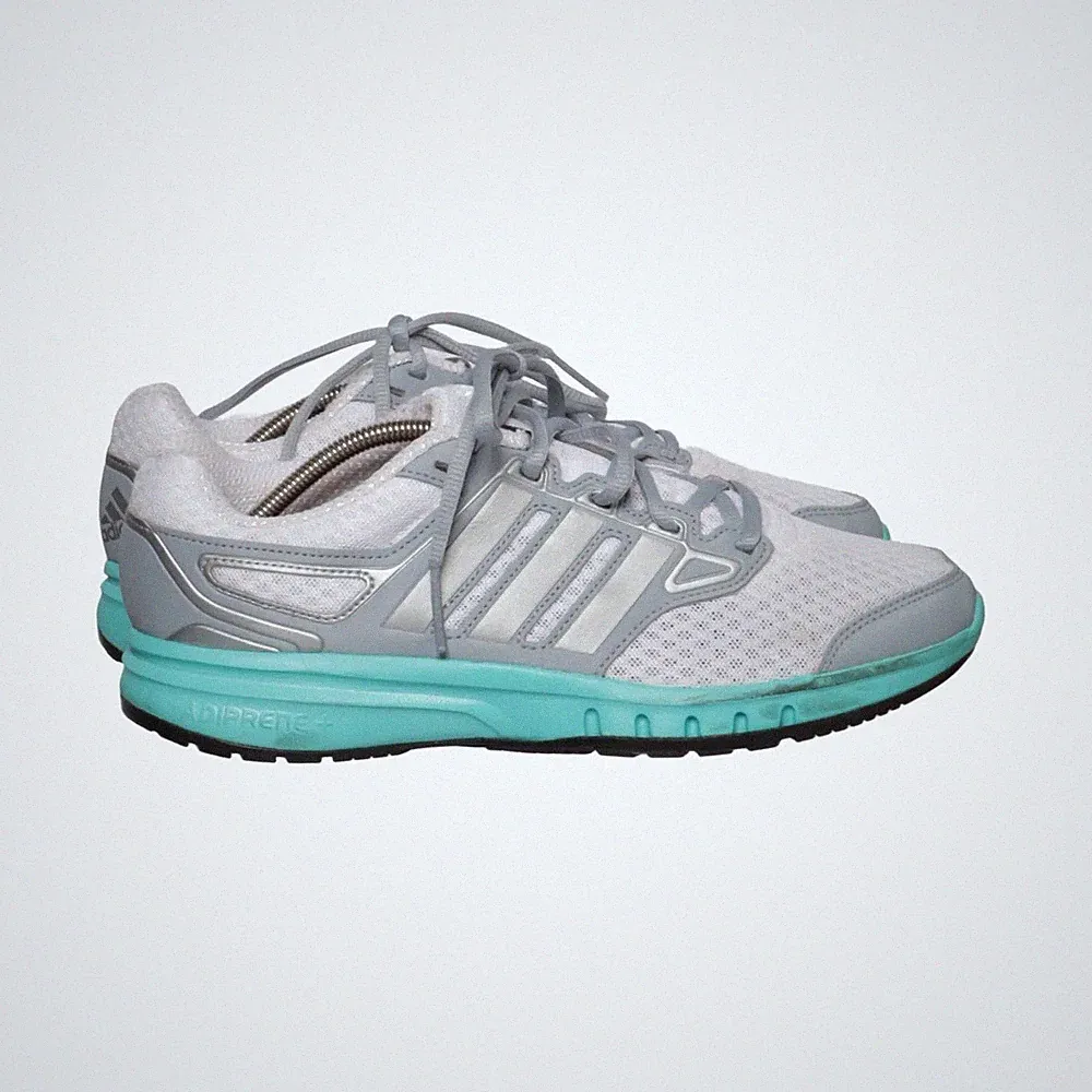 Adidas, Laufschuhe, Größe: 38 2/3, Weiß/Grau/Türkis, Damen #AjR