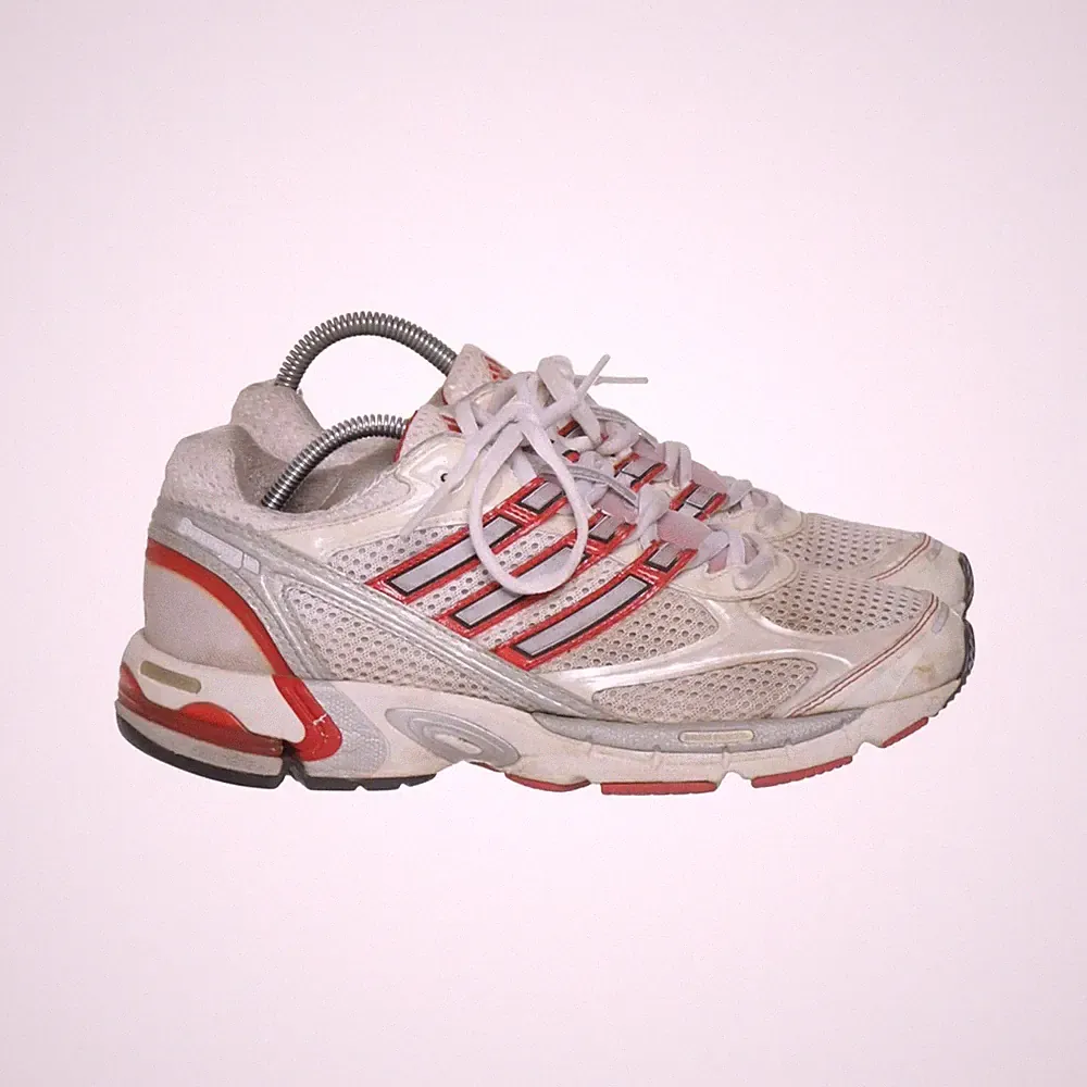 Adidas, Laufschuhe, Größe: 39 1/2, Weiß/Rot/Silber, Damen #3M1