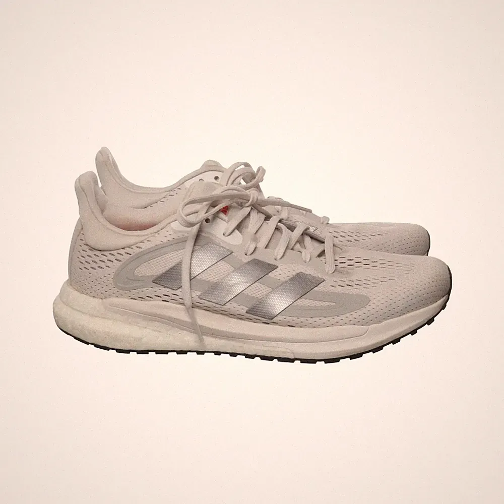 Adidas, Laufschuhe, Größe: 41 1/2, model: solar glide, Weiß/Grau/Orange #Cqd