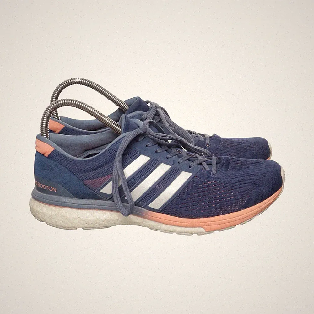 Adidas, Laufschuhe, Größe: 41 1/3, Blau/Weiß/Orange, Damen #Kq4