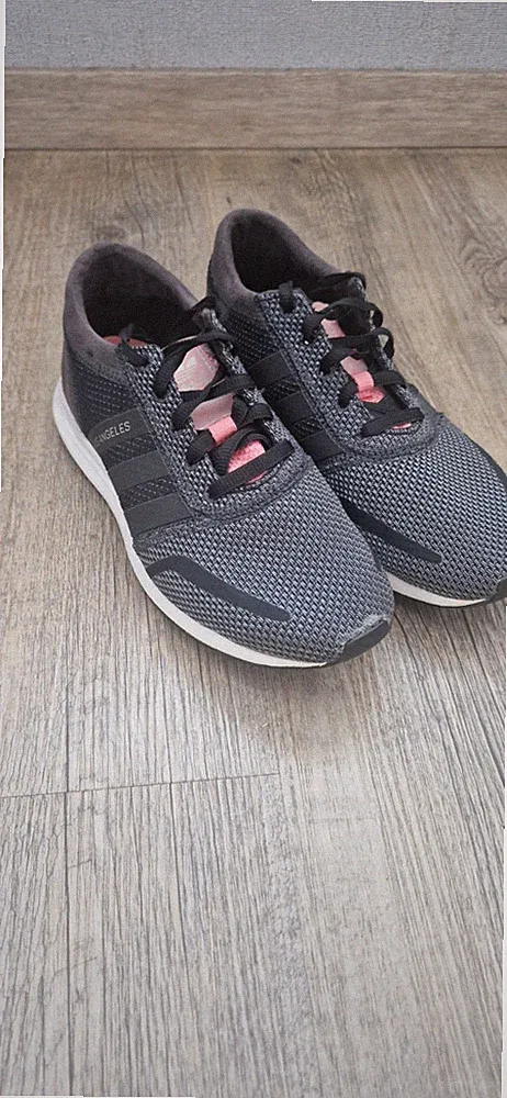 adidas Los Angeles Damen Sneaker Laufschuhe Grau/Schwarz/Rosa EU 37 1/3