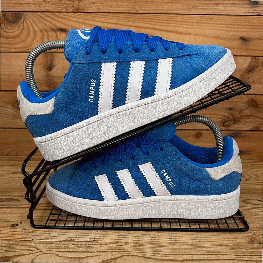 Adidas Turnschuhe Damen Größe UK 4,5 Campus 00s Originals blau weiß Wildleder Schuhe