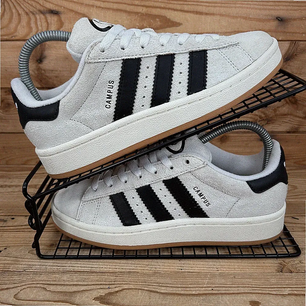 Adidas Turnschuhe Damen Größe UK 4 Campus 00s Crystal White Black Originals Schuhe