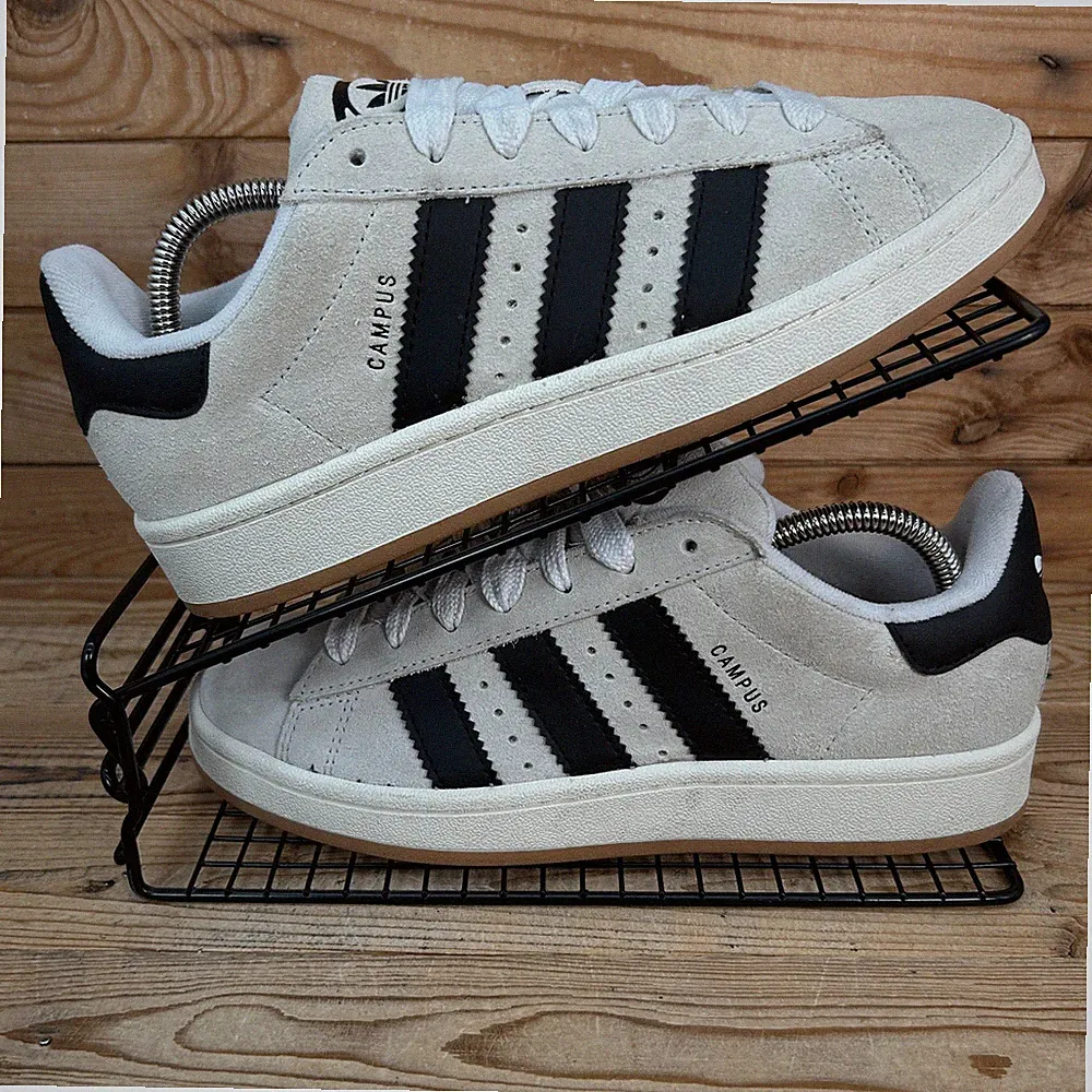 Adidas Turnschuhe Damen Größe UK 6,5 Campus 00s grau schwarz Wildleder Originals Schuhe