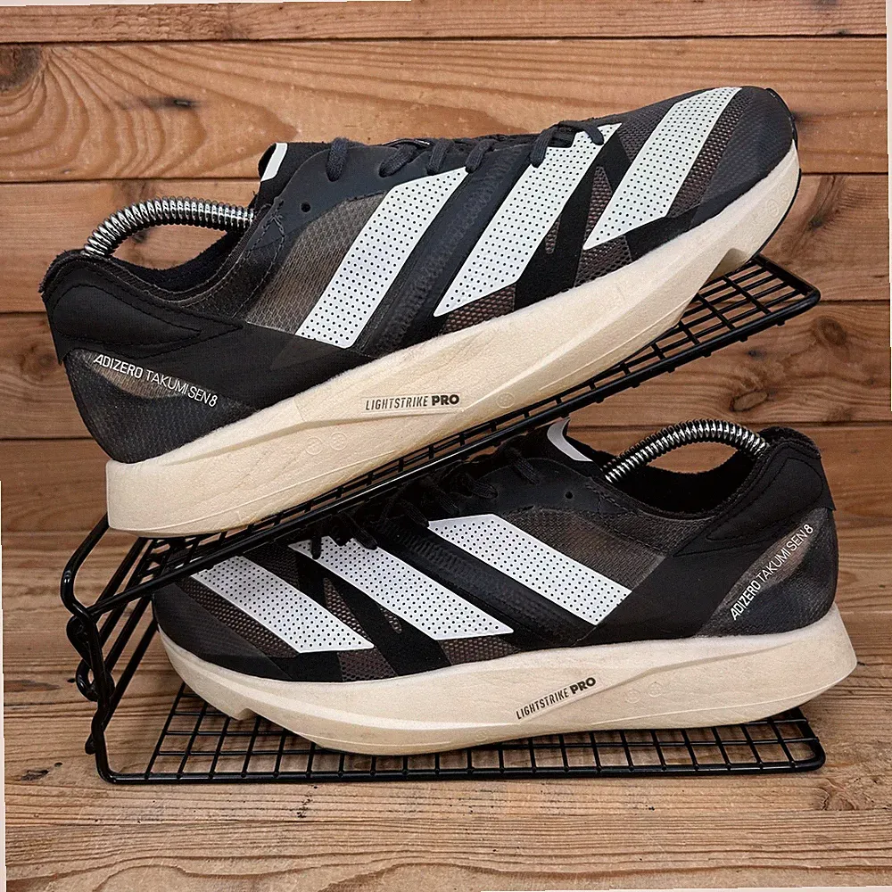 Adidas Turnschuhe Damen UK 7 Adizero Takumi Sen 8 schwarz Straßenlauf Fitnessschuhe