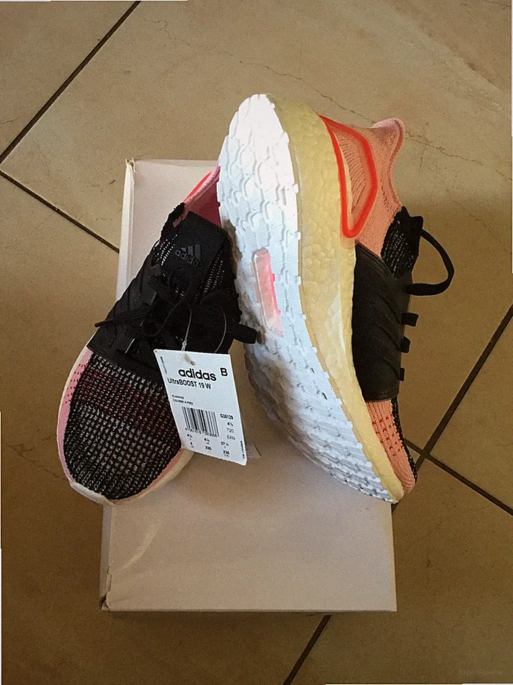 adidas Ultra BOOST 19 Damen Laufschuhe G26129 UK4,5 D 37 1/3 Neu SchwarzRosa