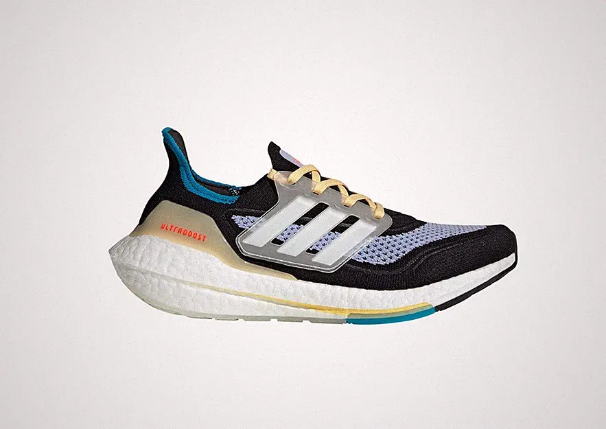 ADIDAS "ULTRABOOST 21" Damen Laufschuhe Gr. 39 1/3 core black/cloud white/violet