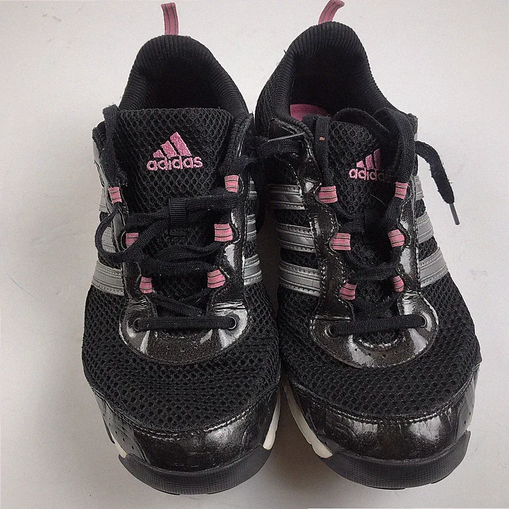 Adidas Womens Running Shoes Torsion Sys Black Purple Pink Gray 059139 Size 9