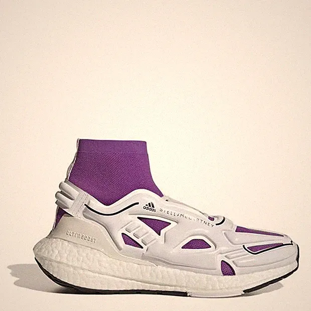 ADIDAS x STELLA McCARTNEY ULTRABOOST 22 ELEVATE LAUFSCHUHE - WEISS/LILA.