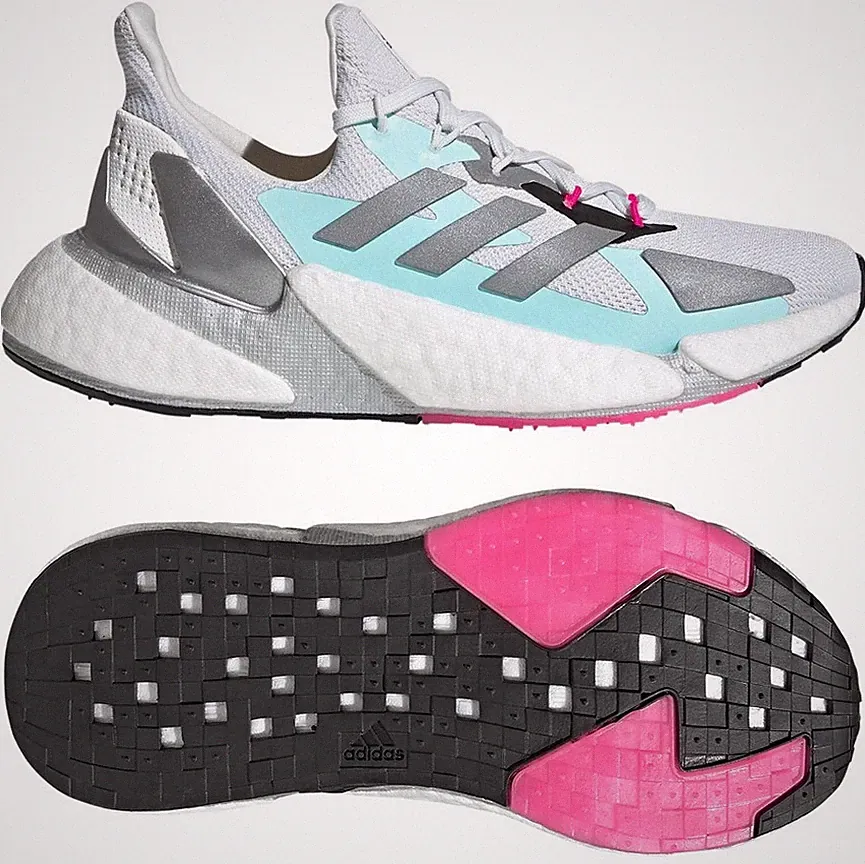 Adidas X9000L4 W Damen Laufschuhe BOOST Sport Schuhe Turnschuhe weiß/türkis/pink