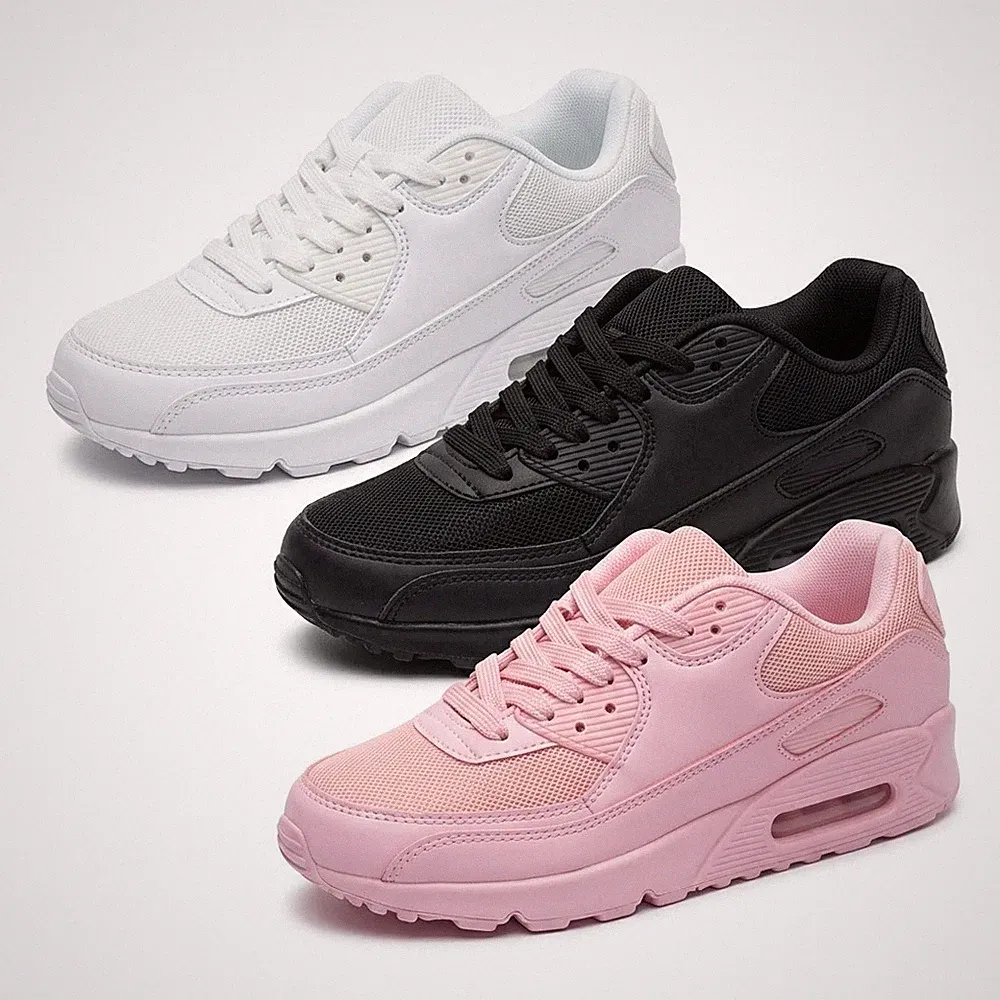 Air Cushion Damen-Laufschuhe klobige Sohle Schnürschuhe Turnschuhe UK 4–7