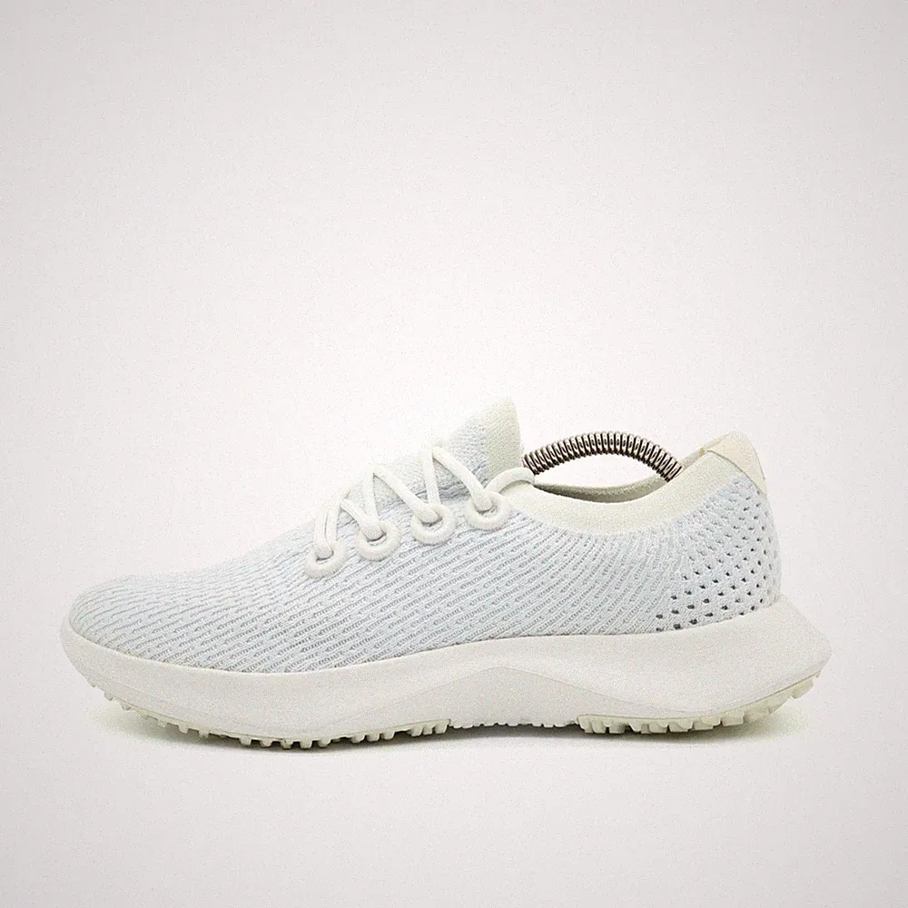 Allbirds Damen TD2 Schuh Weiß Textil Low-Top Atmungsaktiv, Vegan Sneaker EU 38.5