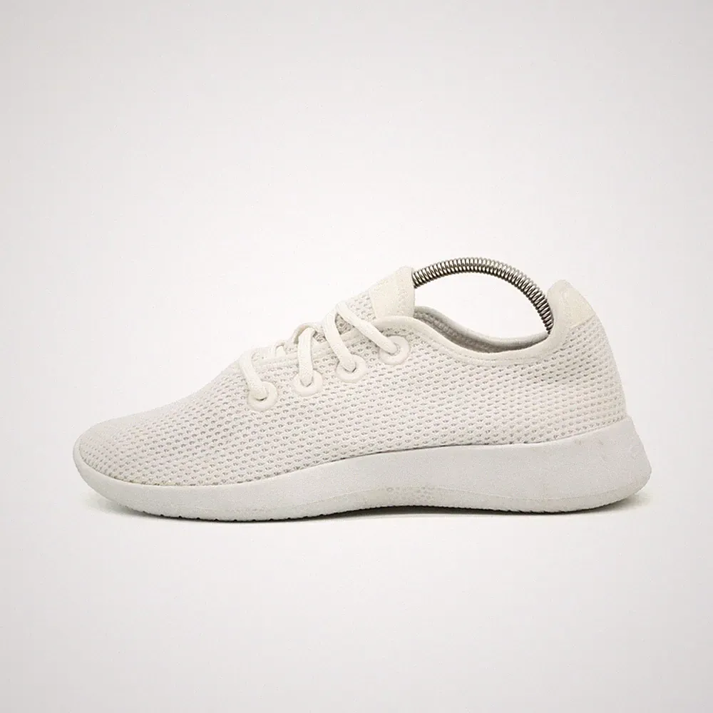 Allbirds Damen Tree Runner Schnürschuhe EU 38 Weiß TRW8 Baumwolle Mesh