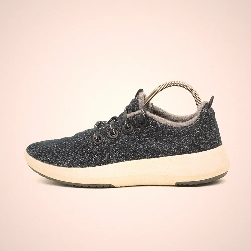 Allbirds Damen Wool Runner Schuhe marineblau/weiß Low-Top Sneaker EU 37