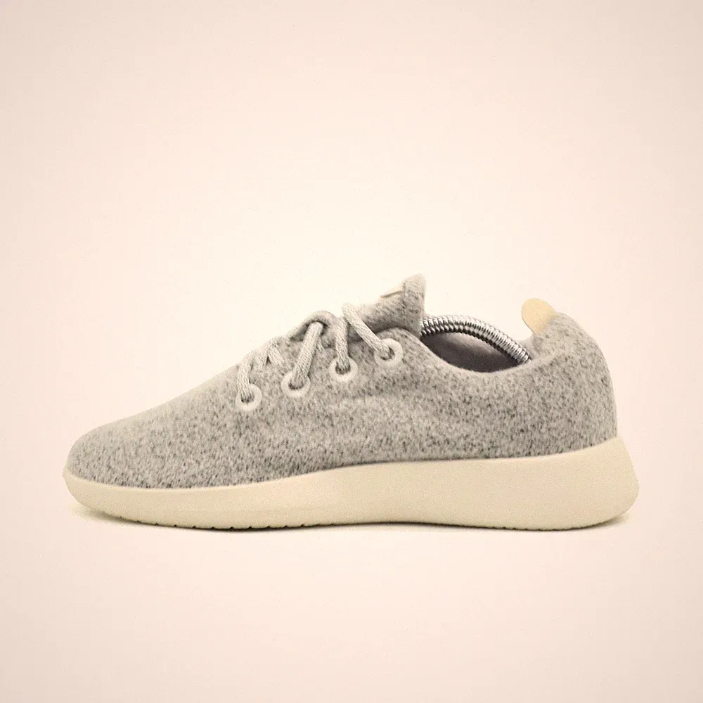 Allbirds Damen Wool Runner Sneaker Grau Merinowolle Niedrig Atmungsaktiv EU 38