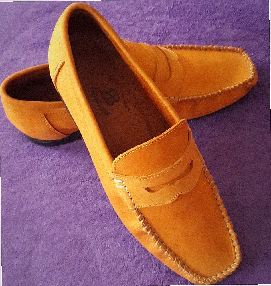 ARTIGIANA Schuhe-wie-Barfuß!SENF LEDER Flexible Laufsohle GR:41 W-G⚠️s.Maß!Neuw.