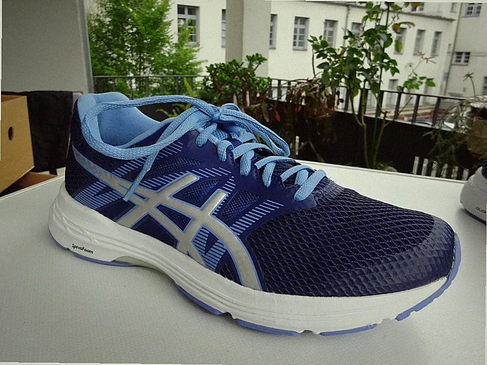 ASICS 1012A148 GEL-EXALT 5 Dam Laufschuhe Sneaker Textil Blau Gr.41,5(US9,5 Neuw