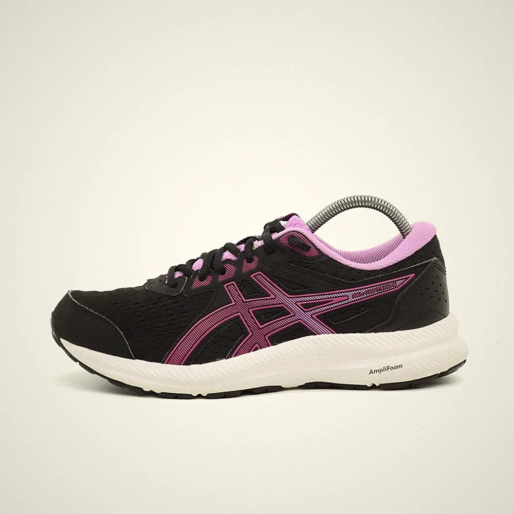 ASICS Damen 1012B320 Schuhe schwarz/lila Mesh AmpliFoam Laufschuhe EU 37.5