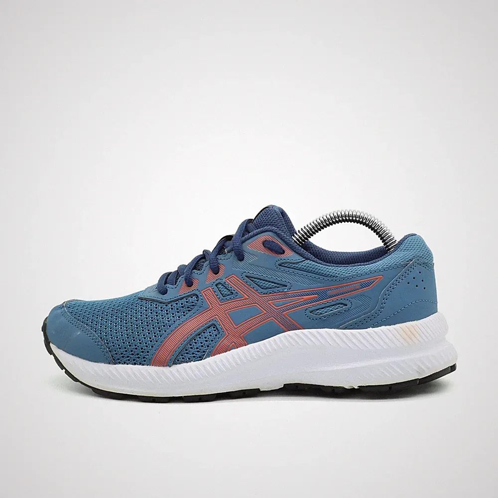 ASICS Damen 1014A259 Sportschuhe Blau/Orange Mesh Low-Top Gel Laufschuhe EU 38