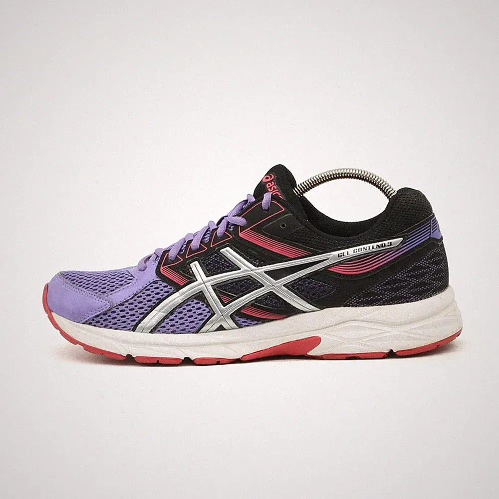ASICS Damen GEL-CONTEND 3 Sneaker Lila/Schwarz/Rot Atmungsaktiv Laufschuh EU 40