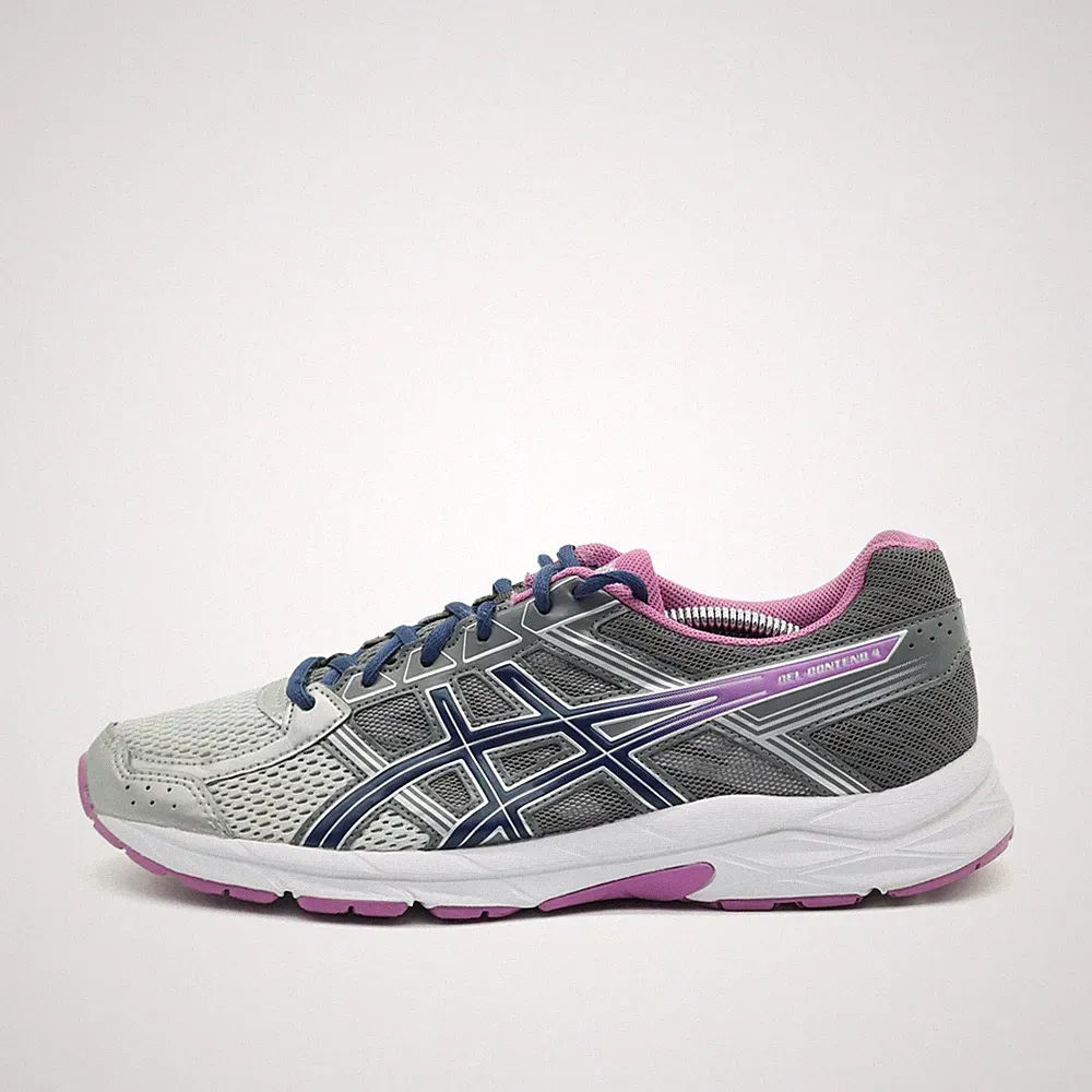 ASICS Damen GEL-Contend 4 Sneaker Grau/Pink/Lila/Weiß Leicht Laufschuh EU 41.5