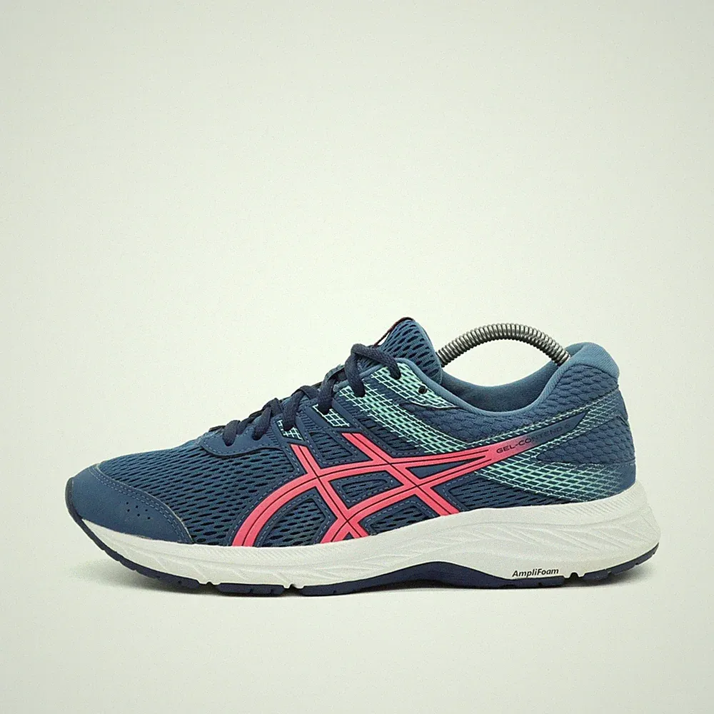 ASICS Damen Gel-Contend 6 Laufschuh Blau/Pink Ferse Laufschuhe EU 39.5