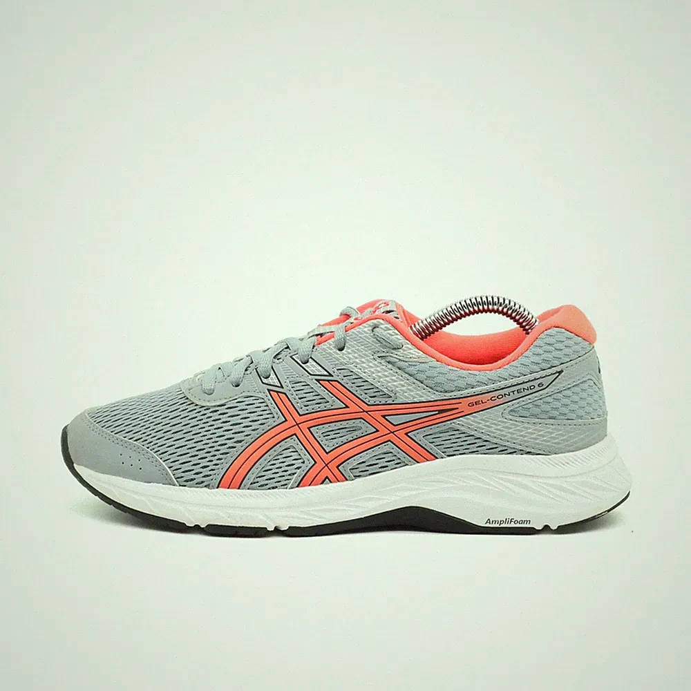 ASICS Damen Gel-Contend 6 Sneaker EU 38 Grau/Koralle 1012A570 Dämpfung